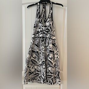 A.N.A. Black and White Halter Dress - Size 4